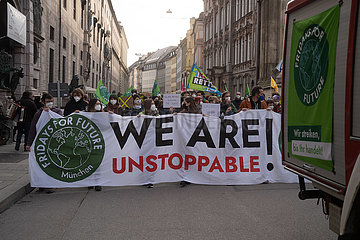 Fridays for Future demonstration in Munich-Germany