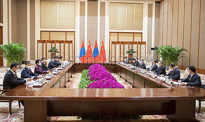 China-Peking-Li Keqiang-Mongolian PM-TRENffen (CN)