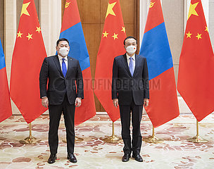 China-Peking-Li Keqiang-Mongolian PM-TRENffen (CN)