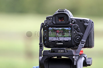 Gestuet Westerberg  Symbolfoto: Bewegungsablauf eines Pferdes im Schritt wird gefilmt