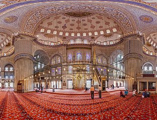 Truthahn. Istanbul  Innere der blauen Moschee