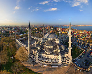 Truthahn. Istanbul  Luftbild der blauen Moschee