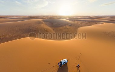 Südsahara. Luftbild von Tschad. Sands von Sahara.
