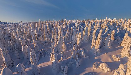 Finnland. Luftbild von Lappland