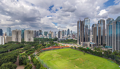 Indonesien. Java. Luftbild von Jakarta