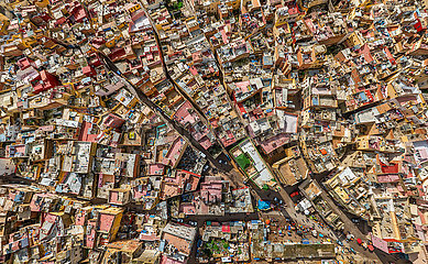 Marokko. Luftbild von Meknes