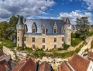 Frankreich. Luftbild des Châteaux des Loire-Tals