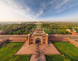 India. Uttar Pradesh. Agra. Taj Mahal palace listed as Unesco's World Heritae site. The Great gate