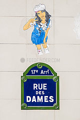 Frankreich. Paris (17. Bezirk) Dames Street