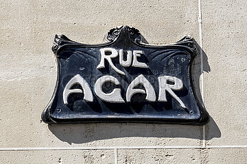 Frankreich. Paris (16. Bezirk). Agar Street