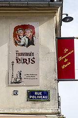 Frankreich. Paris (5. Bezirk) Poliveau Street