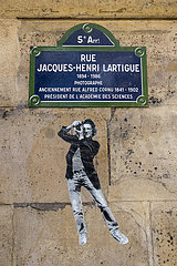 Frankreich. Paris (4. Distrikt) Straßenschild im Bezirk Marais