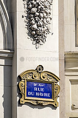 Frankreich. Paris (9. Bezirk) Havre Street