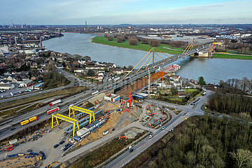 Neubau der A40 Rheinbruecke Neuenkamp  Duisburg  Nordrhein-Westfalen  Deutschland