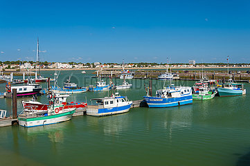 Frankreich  Charente-Maritime (17)  Stadt Royan  der Hafen und seine lokalen Fischerboote
