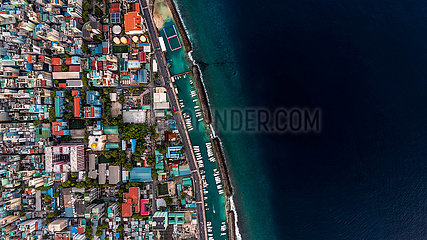 Malediven. Luftbild der Insel männlicher Stadt  der Hauptstadt Malediven. Luftbild der Insel männlicher Stadt  der Hauptstadt