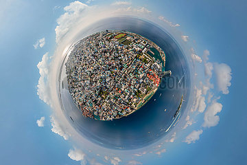 Malediven. Luftbild der Insel männlicher Stadt  der Hauptstadt