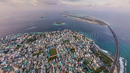 Malediven. Luftbild der Insel männlicher Stadt  der Hauptstadt Malediven. Luftbild der Insel männlicher Stadt  der Hauptstadt