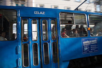 Kroatien  Zagreb - Strassenbahn
