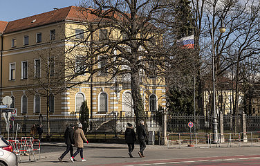 Russisches Generalkonsulat in München  Maria-Theresia-Straße 17  München  27.02.2022