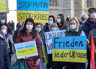 Demonstration gegen Krieg in der Ukraine  Wesel  Nordrhein-Westfalen  Deutschland