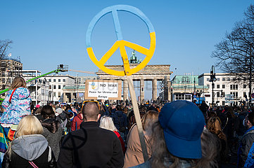 Berlin  Deutschland  Friedenskundgebung und Benefiz-Konzert fuer die Ukraine unter dem Motto Sound of Peace“