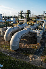 Deutschland  Heidenau - Mess- und Regelstation fuer Erdgas Heidenau  Verteilung von Erdgas aus der Pipeline Ostsee-Pipeline Nord Stream