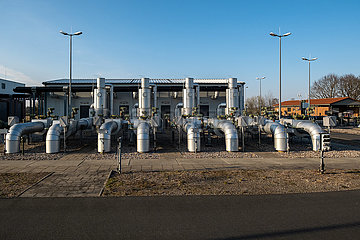 Deutschland  Heidenau - Mess- und Regelstation fuer Erdgas Heidenau  Verteilung von Erdgas aus der Pipeline Ostsee-Pipeline Nord Stream