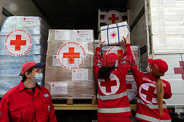 Griechenland-Athen-Hellenic Red Cross-Ukraine-Humanitäre Hilfe