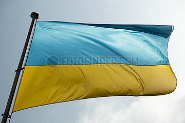 Deutschland  Bremen - ukrainische Fahne
