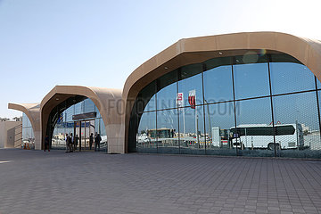 Doha  Katar  Eingang zur U-Bahnstation Al Shaqab