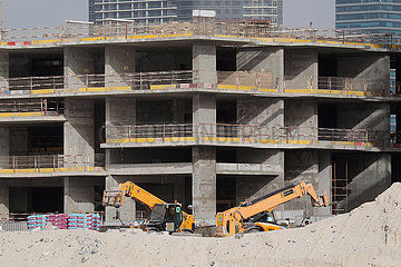 Dubai  Vereinigte Arabische Emirate  Gebaeude wird gebaut