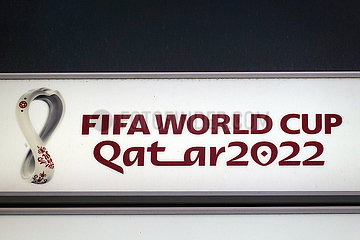 Doha  Katar  Schriftzug FIFA World Cup Qatar 2022