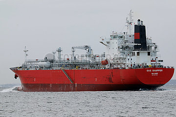 Helsingborg  Schweden  Tankschiff Gas Snapper auf der Ostsee