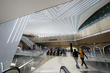 Doha  Katar  Innenansicht der U-Bahnstation Msheireb
