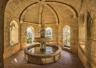 FRANCE. PROVENCE. VAR (83) THORONET ABBEY. BUILT BETWEEN 1160 AND 1230  IT IS ONE OF THE THREE CISTERCIAN ABBEYES IN PROVENCE. LISTED AS A HISTORICAL MONUMENT  IT HAS BENEFITED FROM PARTICULARLY SIGNIFICANT RESTORATION WORK