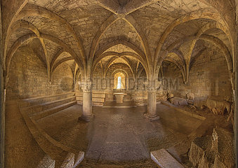 FRANCE. PROVENCE. VAR (83) THORONET ABBEY. BUILT BETWEEN 1160 AND 1230  IT IS ONE OF THE THREE CISTERCIAN ABBEYES IN PROVENCE. LISTED AS A HISTORICAL MONUMENT  IT HAS BENEFITED FROM PARTICULARLY SIGNIFICANT RESTORATION WORK
