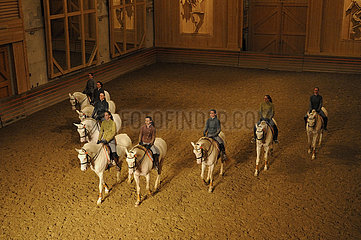 Frankreich. Yvelines (78) Versailles. Academie du Spektakel Equestre (Equestrian Academy Show) Manege von Castle Grande Ecurie
