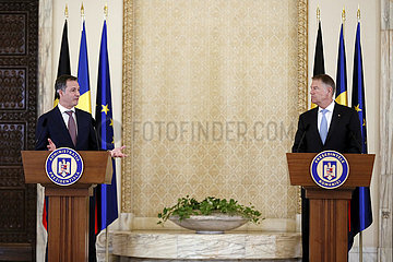 Rumänien-Bukarest-Präsident-Belgien-PM-Pressekonferenz