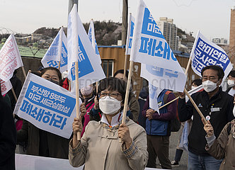 Südkorea-Busan-u.s. Biologische Labore-Protest