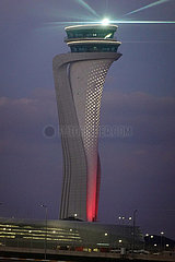 Istanbul  Tuerkei  Tower des Istanbul Airport