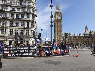 Proteste gegen die Regierung von Boris Johnson und Partygate   London 20. April 2022