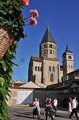 France. Saône et Loire. Cluny. Abbey  the bell tower of the holly water