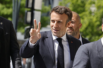 Frankreich-Saint-Denis-Wahl-Macron-Kampagne