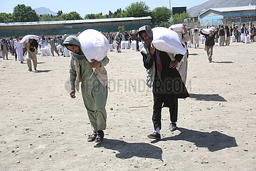 Afghanistan-Kabul-China-Food-Hilfe-Distribution