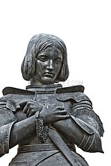 France. Loiret (45) Orleans  where the army of Joan of Arc defeated the English on May 8  1429: Statue of Joan of Arc erected in front of the Hotel Groslot  made by Princess Marie of Orleans and given by her father to the city of Orleans in 1841