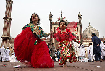 Indien-New Delhi-Eeid-Al-Fitr-Feierlichkeiten