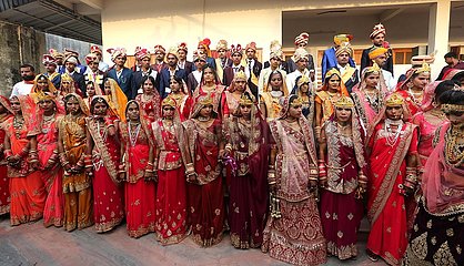 Indien-Madhya Pradesh-Bhopal-Masse Hochzeit