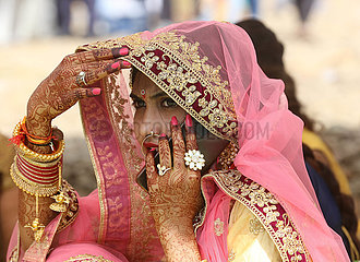 Indien-Madhya Pradesh-Bhopal-Masse Hochzeit