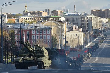 Russland-Moskau-Victory Day-Parade-Reherschaft